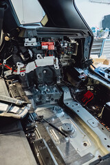 3D scanning of car interior with handheld scanner for CAD modeling custom part prototyping and accurate geometry capture in automotive manufacturing design and engineering