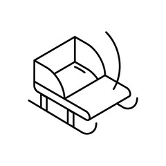 Sleigh Ride icon clean and modern vector illustration