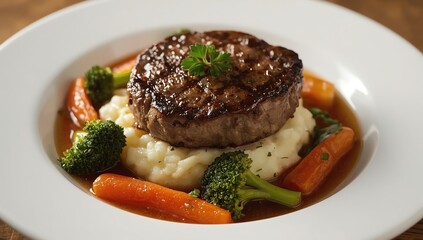 beef steak with vegetables