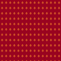 Elegant Floral Pattern on Red Background