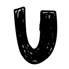 Hand Drawn Doodle Alphabet with Scribbles