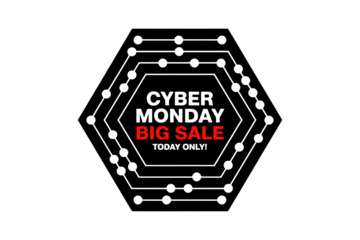 Cyber Monday big sale promotion graphic for online marketing campaigns, drive holiday sales now with limited-time offers, today only for big savings