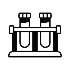 Take your hands on this amazing glyph style icon of test tubes