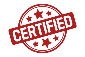 Get the Red Seal of Approval: Certified Stamp with Stars for Quality Assurance and Official Endorsement for Business Documents and Product Validation