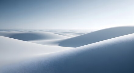Serene White Sands A Minimalist Landscape of Rolling Dunes
