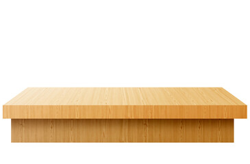 Modern wooden platform for product display with transparent backdrop, perfect for showcasing cosmetics, food, or technology in a minimalist setting