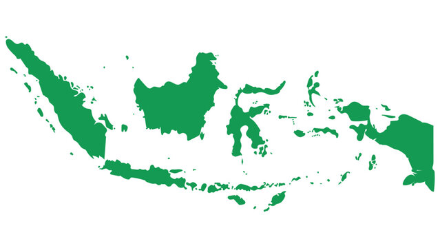 Map of Indonesia . Republic Indonesia in South East Asia Archipelago. Sumatra, Java, Borneo, Celebes, Papua, Bali, and many islands. 