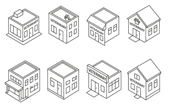 Veterinary clinic building designs for architectural inspiration and graphic design