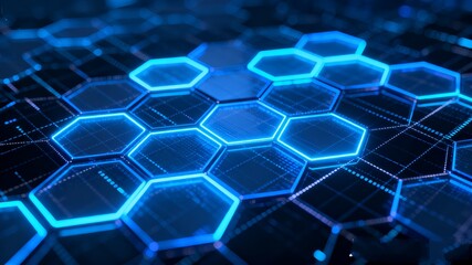 Futuristic Hexagon Tech Pattern