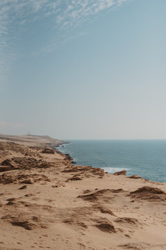 Coastal Desert Cliffs at Timlaline in Morocco&rsquo;s Little Sahara