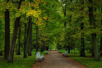 Landscape of Catherine Palace and Gardens in St. Petersburg, Russia