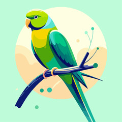 Fototapeta premium vector of parakeet bird