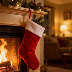 christmas stocking with gifts