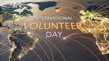 Glowing World Map Illustration Made of Colorful Light Trails for Global Theme.