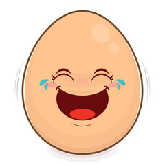 egg laughing face cartoon cute