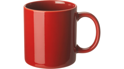 Cozy up with a steaming drink in this vibrant, modern red mug