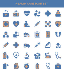: Medical App Icon Pack – Clean Flat Healthcare UI Icon Collection
