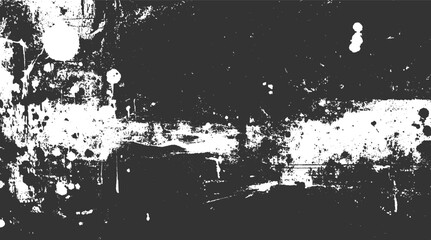 Dark gray background with white splatters and grunge textures vector
