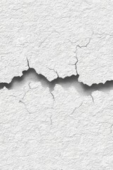 Obraz premium Aged Textured White Wall with Cracks, Retro Plaster Finish and Concrete Grunge for Vintage Style
