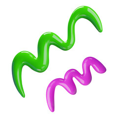 3D glossy flowing volumetric lines