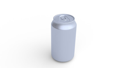 Minimalist Blank Beverage Can Mockup – Clean Aluminum Drink Can for Packaging and Branding Design