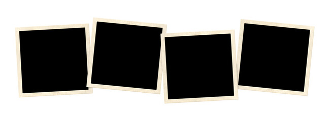 Template collage with four frame photos. Moodboard pictures album grid for scrapbooking. Vintage...
