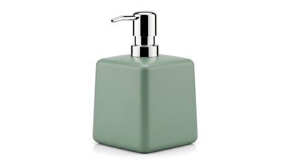 Obraz premium Sleek Green Liquid Soap Dispenser with Chrome Pump