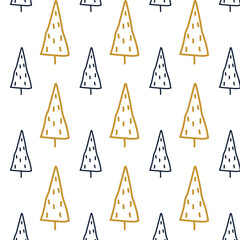 Hand-Drawn Christmas Seamless Pattern