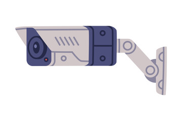 Wireless Security Camera as Closed-circuit Television Transmitting Video and Audio Signal Vector Illustration