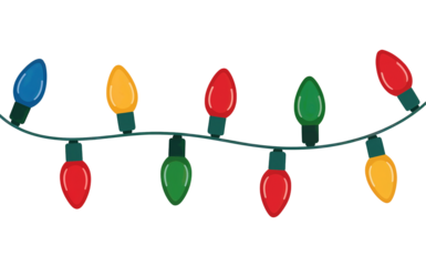 String of colorful Christmas lights string lights holiday lights 1