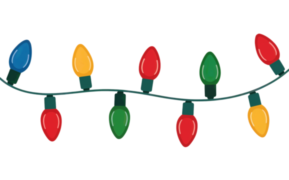 String of colorful Christmas lights string lights holiday lights 1