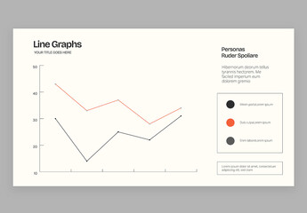 Line Chart Graph Vector &ndash; Data Visualization Diagram, Trend Analysis Chart Template for Reports, Statistics, and Presentations