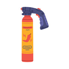 Fototapeta premium Pepper Spray as Self-defense Tool and Equipment for Protection Vector Illustration