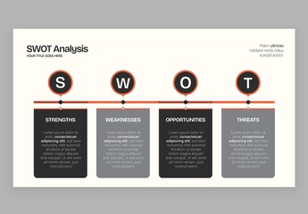 SWOT Analysis Infographic Vector &ndash; Strengths, Weaknesses, Opportunities, Threats Diagram Template for Business Strategy and Planning