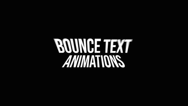 Bounce Text Animation Pack
