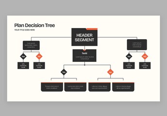 Decision Tree Infographic Vector &ndash; Flowchart Decision Diagram Template for Choices, Logic Paths, Analysis and Business Strategy