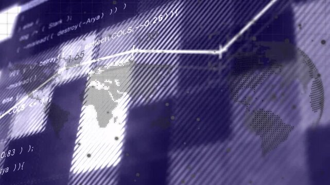 On receiving data feed, white polyline entering across checkered plane, pulsing nodes showing trend