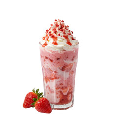 Refreshing Matcha Green Tea Drink with Whipped Cream