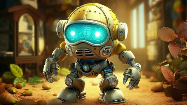 Futuristic toy robot, autonomous programmable new color technique