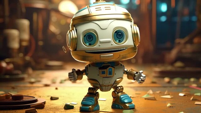 Futuristic toy robot, autonomous programmable new color technique