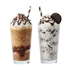 Refreshing Matcha Green Tea Drink with Whipped Cream