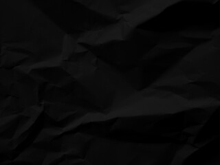 Paper crumpled background texture black wall abstract dark design wrinkled old wheat folder poster, art retro card grunge stone concrete wallpaper board cavas surface creased torn rough