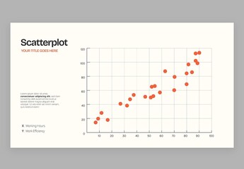 Scatterplot Infographic Vector &ndash; Data Visualization Chart, XY Scatter Graph Template for Analytics, Statistics, and Reports