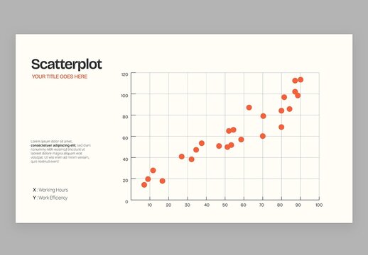 Scatterplot Infographic Vector &ndash; Data Visualization Chart, XY Scatter Graph Template for Analytics, Statistics, and Reports