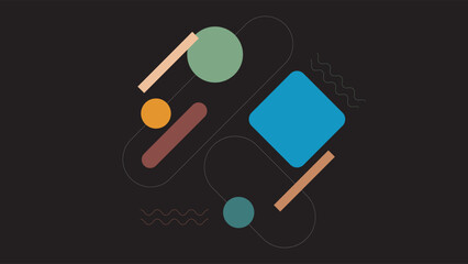 ILLUSTRATION ABSTRACT DARK BACKGROUND SMOOTH COLORFUL DESIGN WITH DIAGONAL GEOMETRIC SHAPES VECTOR TEMPLATE GOOD FOR MODERN WEBSITE, WALLPAPER, COVER DESIGN 