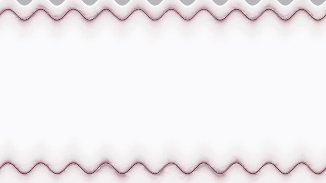 Abstract White and Maroon Wave Frame Design