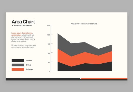 Area Chart Infographic Vector &ndash; Data Visualization Graph, Trend and Comparison Chart Template for Analytics, Reports, and Presentations