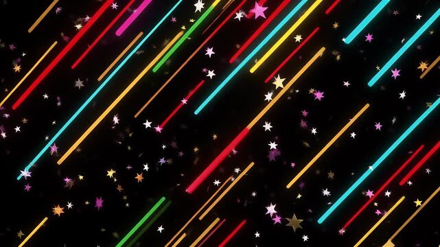Vibrant Starfall Meteor Shower &ndash; Christmas Edition