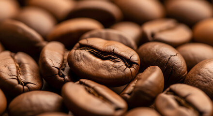 Roasted Coffee Beans Macro Texture