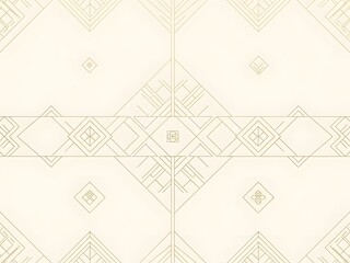 Geometric pattern with gold lines on a beige background for design